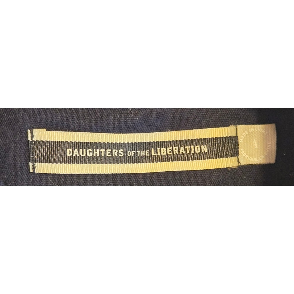 Daughters of Liberation Jacket - Women's Size 4 - Black Button Up Military - Picture 6 of 6